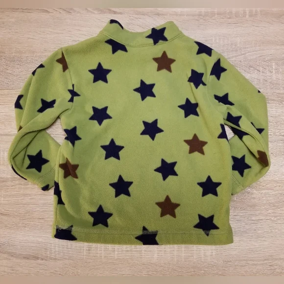 2010 vguc Hanna Andersson 100 4T green-zip star fleece WARM with YKK zipper - Picture 7 of 8